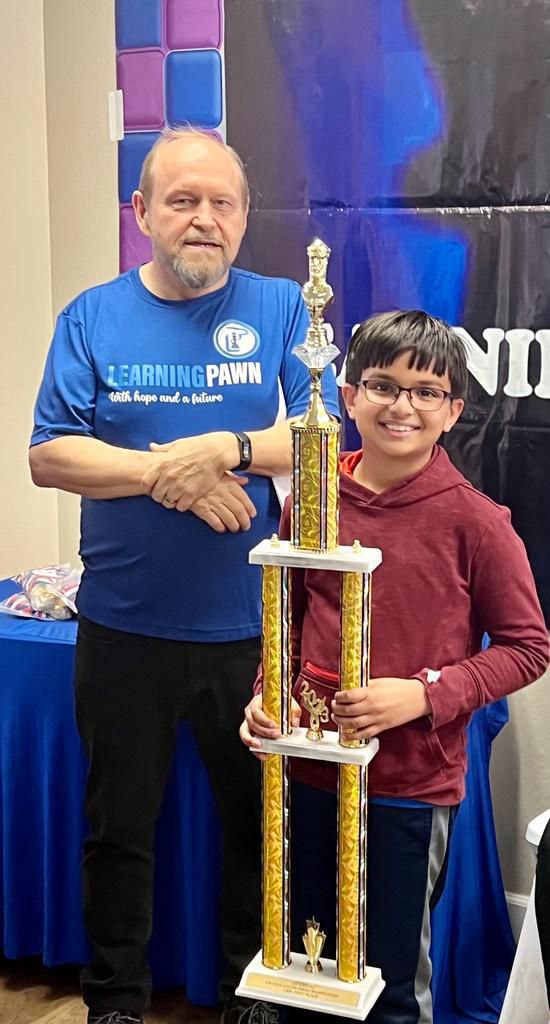 Student in blue t-shirt