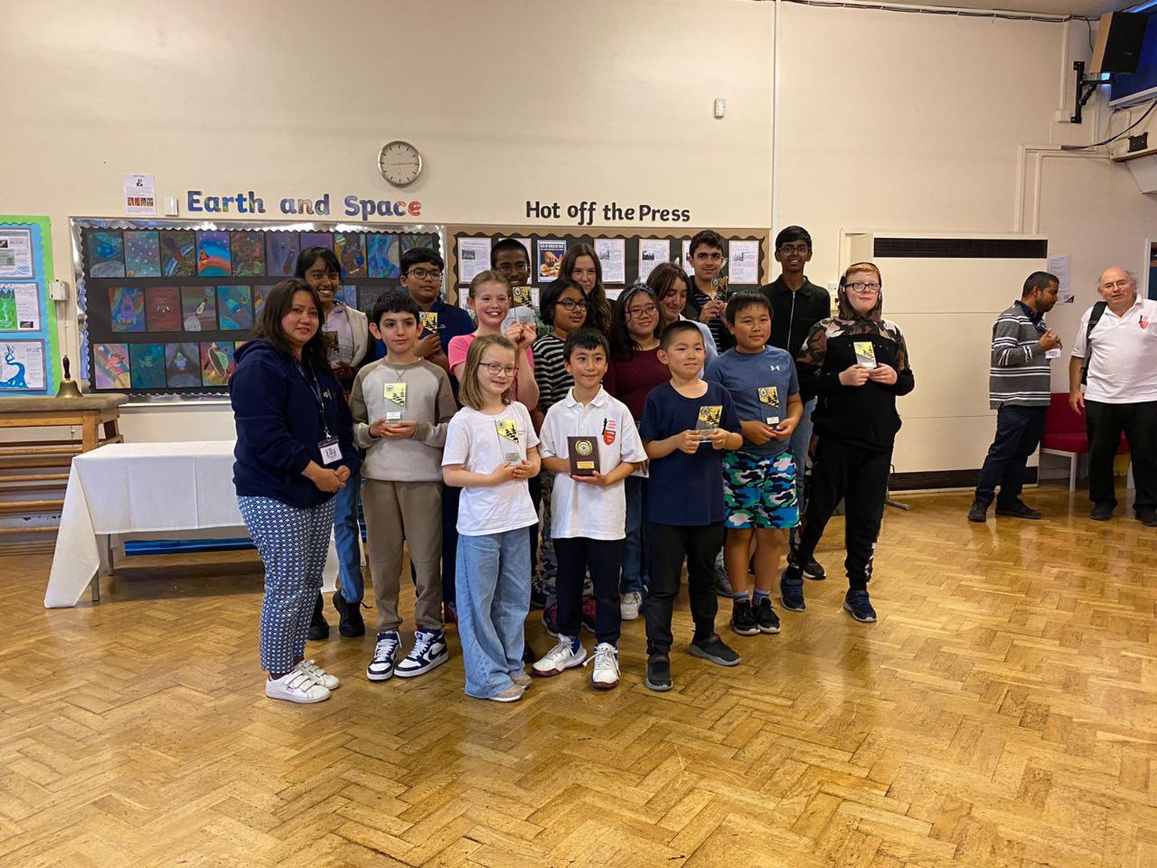 Student at chess board