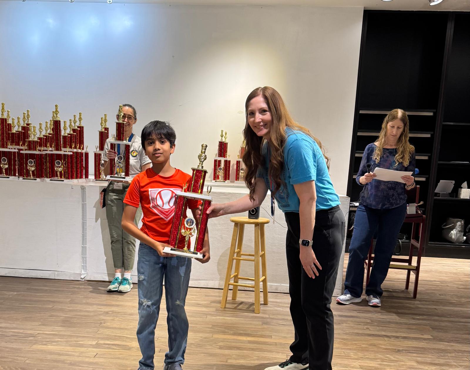 Student with certificate