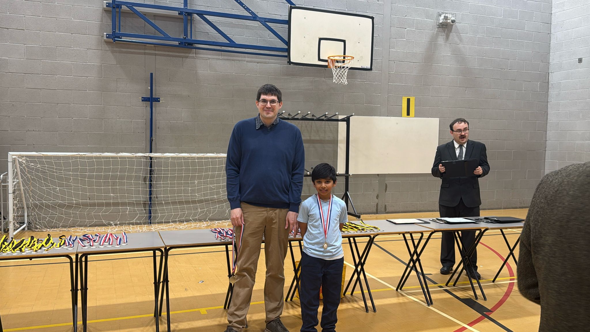 Student with certificate