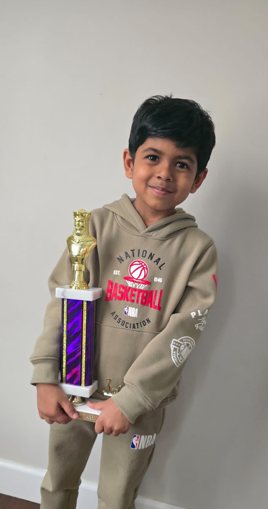 Student with certificate